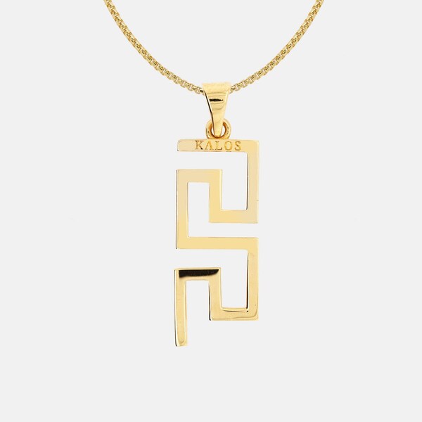 Greek Key Men Handmade Necklace Etsy