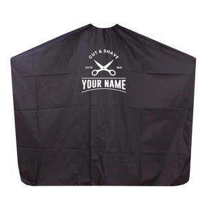 Haircutting Cape with Pre-Made Logo for Salons & Barbers - Customizable Text