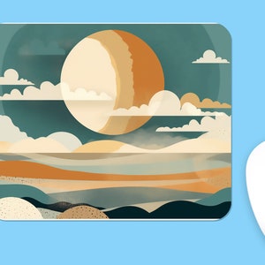 Blue SKY, SUN & Clouds Polyester Mouse Pad, Premium Printing mousepad, Long-Lasting Colors, Unique Design, Thoughtful Gift, Office gift