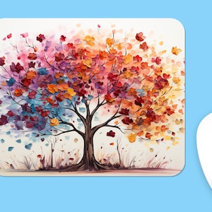 Autumn TREE Polyester Mouse Pad, Premium Printing mousepad, Long-Lasting Colors, Unique Design, Thoughtful Gift, Office gift