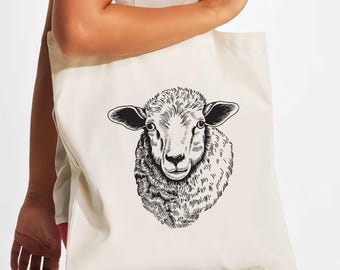 Bolsa de mano de oveja, bolsa de poliéster para proyectos de tejido