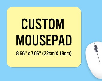 Custom Printed Mousepad, Personalized Photo Gift, Workspace Decor