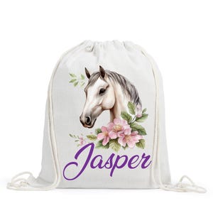 Sac d'équitation personnalisé - Sacs de cheval - Cadeaux cheval - Sac de kit cheval - Sac à cordon - Sac de kit PE pour enfants - Cadeaux d'équitation - Bas