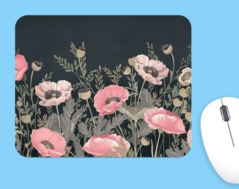 Vintage Wild Flowers MOUSE PAD, Office Decor for Desk Accessories, Summer Aesthetic MOUSEPAD Gift for Coworker Boss