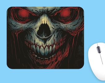 Scary Skull Mousepad, Horror Office Decor