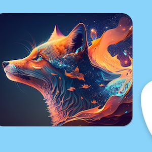 FOX MOUSEPAD, Soft Polyester Mouse Pad, Premium Printing, Long-Lasting Colors, Unique Design, Thoughtful Gift