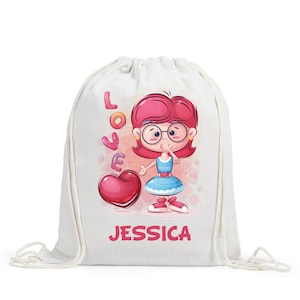 Sac à cordon personnalisé pour fille, cartable pour enfants, sac de sport personnalisé, sac de natation, rentrée des classes, sac à cordon pour enfants, kit de sac en PE