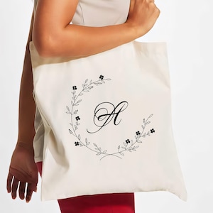 Personalisierte Tragetasche, Initial Tragetaschen, Monogramm Tragetasche, Brautparty Tasche, Canvas Tragetasche, Brautjungfer Geschenk, Bachelorette