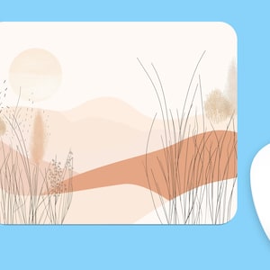 Simple Nature SUN & MOUNTAINS MOUSEPAD, Soft Polyester Mouse Pad, Premium Printing, Long-Lasting Colors, Unique Design, Thoughtful Gift