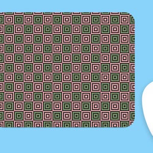 Abstraktes geometrisches Mauspad, süßes einzigartiges Mousepad mit quadratischen Formen