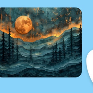 Mystical Mountains Forest MOUSEPAD, Soft Polyester Mouse Pad, Premium Printing, Long-Lasting Colors, Unique Design, Thoughtful Gift