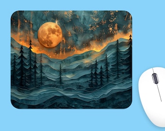 Mystical Mountains Forest MOUSEPAD, Soft Polyester Mouse Pad, Premium Printing, Long-Lasting Colors, Unique Design, Thoughtful Gift