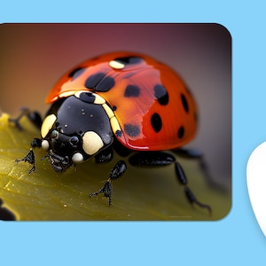 Ladybug MOUSEPAD, Soft Polyester Mouse Pad, Premium Printing, Long-Lasting Colors, Unique Design, Thoughtful Gift