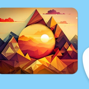 Abstract Landscape MOUSEPAD, Soft Polyester Mouse Pad, Premium Printing, Long-Lasting Colors, Unique Design, Thoughtful Gift