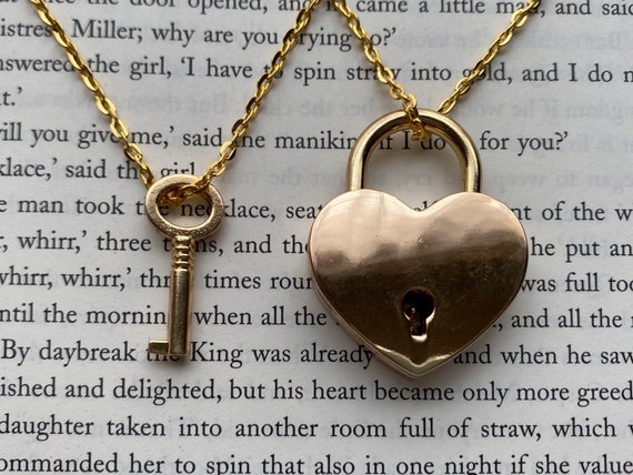 Heart Lock Key Pendant Necklace – LA Bijoux