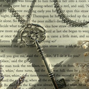 Silver Skeleton Key Necklace Ornate Key Necklace Skeleton Keys Fancy Key Necklace Romantic Gift For Him Pendant For Women or Men image 6