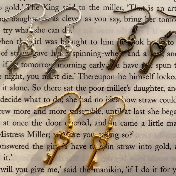 Heart Key Earrings Etsy