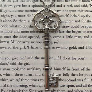 Silver Skeleton Key Necklace Ornate Key Necklace Skeleton Keys Fancy Key Necklace Romantic Gift For Him Pendant For Women or Men image 5