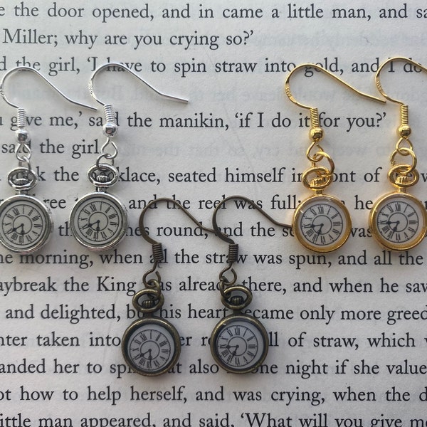 Clock Earrings Etsy