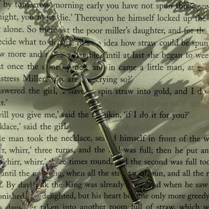 Silver Skeleton Key Necklace Ornate Key Necklace Skeleton Keys Fancy Key Necklace Romantic Gift For Him Pendant For Women or Men image 2