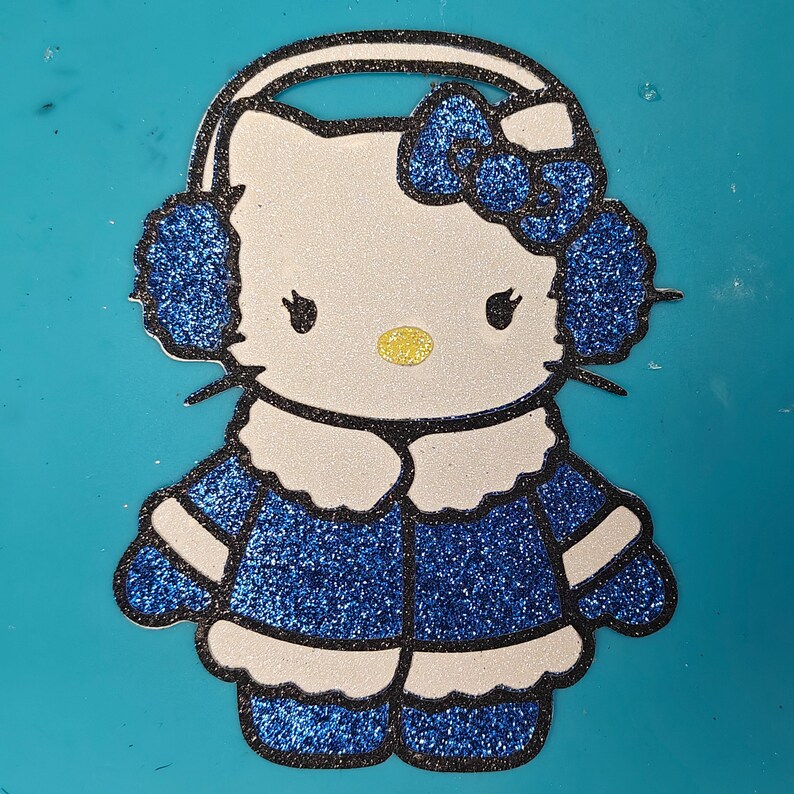 Blue Winter Flirty Hello Kitty Bouquet Topper | Glitter Kawaii ...