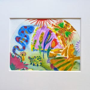 Pittura intuitiva - sogno delicato. Passepartout 30×40 cm (dimensione immagine 17×23 cm) Acquerello