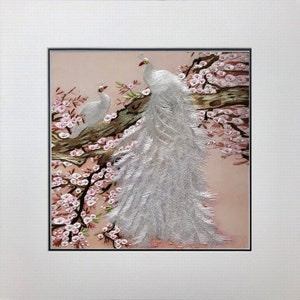 White Peacock Diamond Painting Kit at