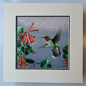 Museum collection King silk art handmade embroidery art Hummingbird 《花影间 · 蜂鸟图》31536M