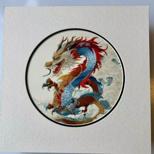 King silk art handmade embroidery art dragon 《盘龙图》 38531