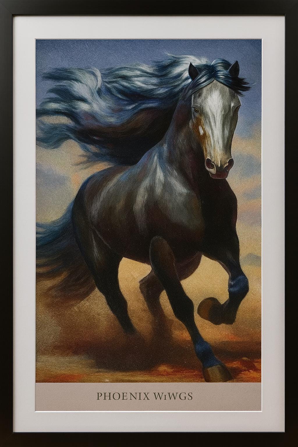 Museum collection King silk art handmade embroidery art《烈影逐风 · Gallop of Glory》CM74545