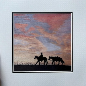 英国ヴィンテージ　Cash‘s シルク織　刺繍絵　ジプシーキャラバン This item is unavailable - Etsy