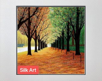 King silk art handmade embroidery Golden path 37033