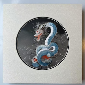 King silk art handmade embroidery art Dragon Rising Through Storm《雷云腾龙》 38535