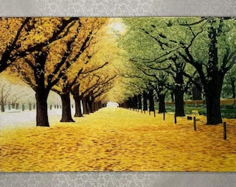King Silk Art handgemachte Stickerei Kunst von Ginkgo Allee 》MB77461