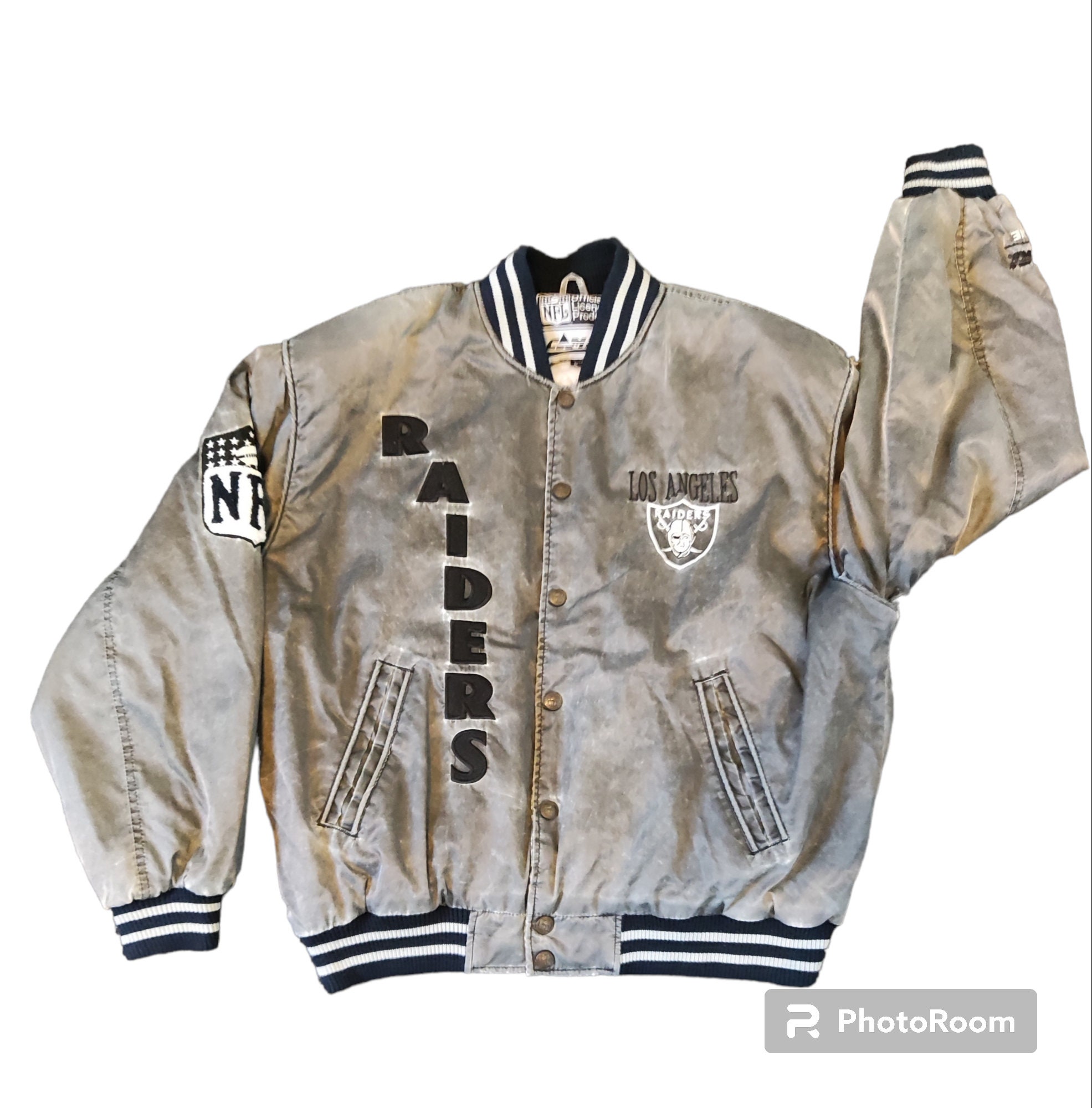 Las Vegas Raiders Oversized Leather Varsity Jacket