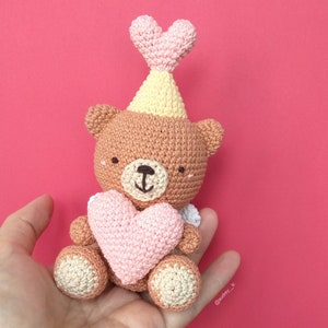 Patrón de crochet de Coco el oso Cupido