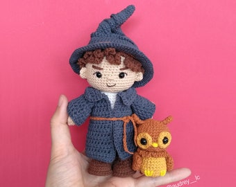 Edgar the Wizard and Ollie the Owl Crochet Pattern