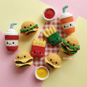 Fast Food Fiesta 5-in-1 No Sew Crochet Pattern