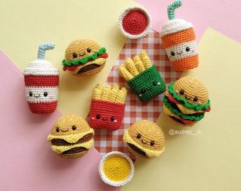 Fast Food Fiesta 5-in-1 No Sew Crochet Pattern