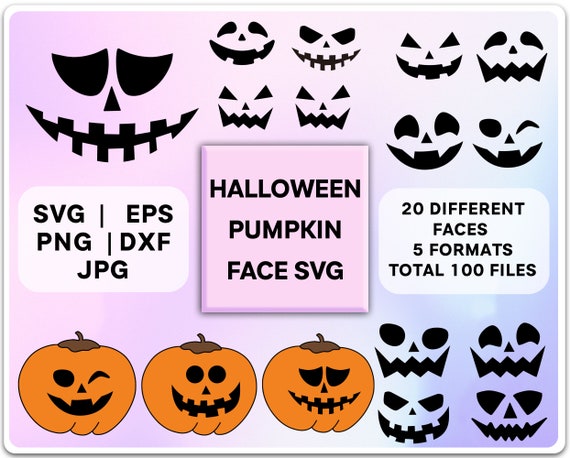 Jack-o-lantern Face SVG Halloween SVG Pumpkin SVG Hello - Etsy