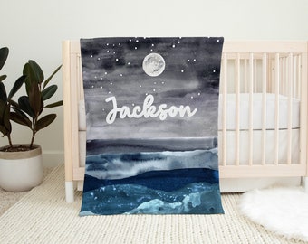 Personalized Minky Baby Blanket | Mountain Nursery Blanket | Nature Theme Nursery | Baby Shower Gift | Custom Nature Gift | Boho Blanket