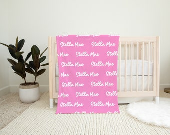 cobertor Minky personalizado do nome do bebê | Presente de chá de bebê | Cobertor de bebê personalizado | Cobertor super macio com nome | Primeiro presente de aniversário | Presente para recém-nascido