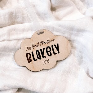 Baby's First Christmas Ornament | 2025 Baby Ornament | My First Christmas | Gift for Grandchild | Cute Gifts for Baby | Cloud Ornament