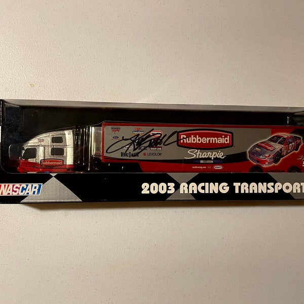 2003 Kurt Busch #97 Rubbermaid Sharpie Transporter Autographed (1:64 Scale)