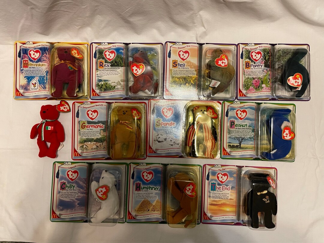 2000 TY Mcdonald's Teenie Beanies complete Set of 11 Etsy