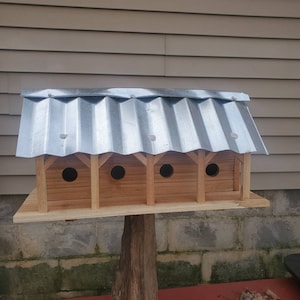 Vogelhuis grote boerderij met vier bedden Purple Martin Home Cabin Nest vogelhuisje cederhout