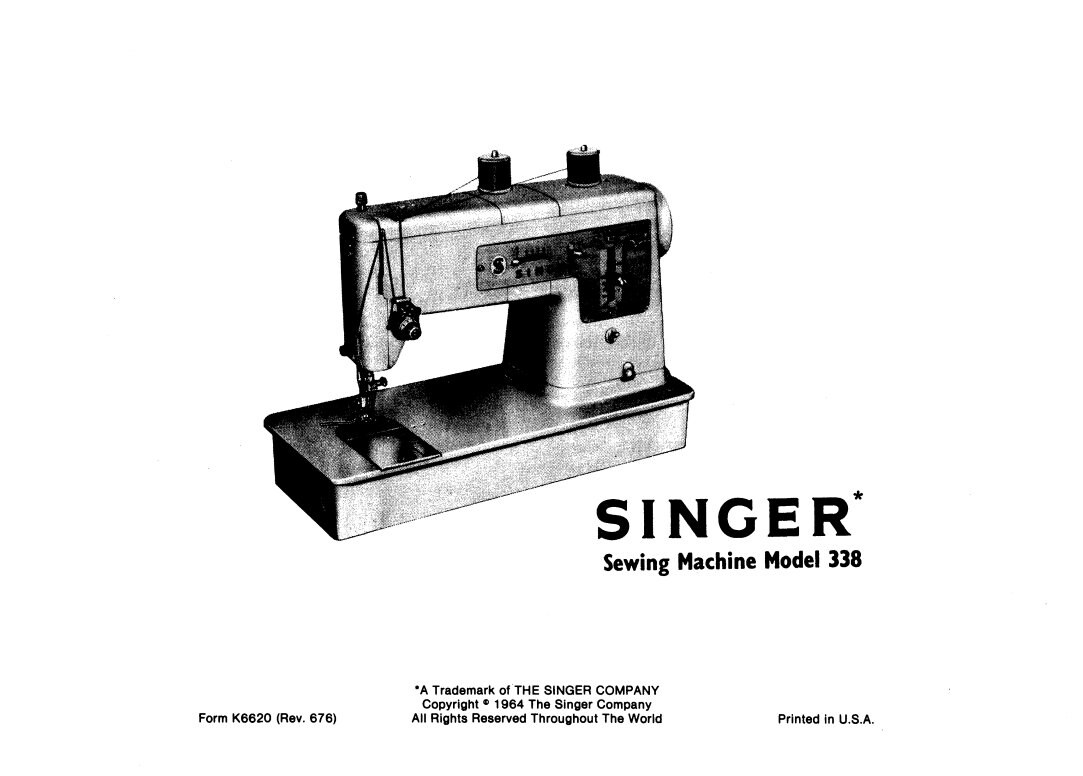 Singer 338 Sewing Machine. Digital Manual PDF Download - Etsy