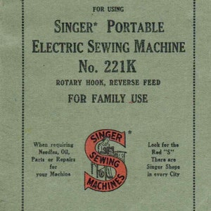 Singer 221K Featherweight digitale handleiding uit 1951