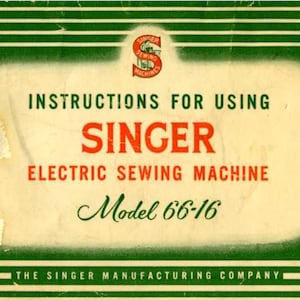 Singer 66-16 ELECTIC  sewing machine digital manual