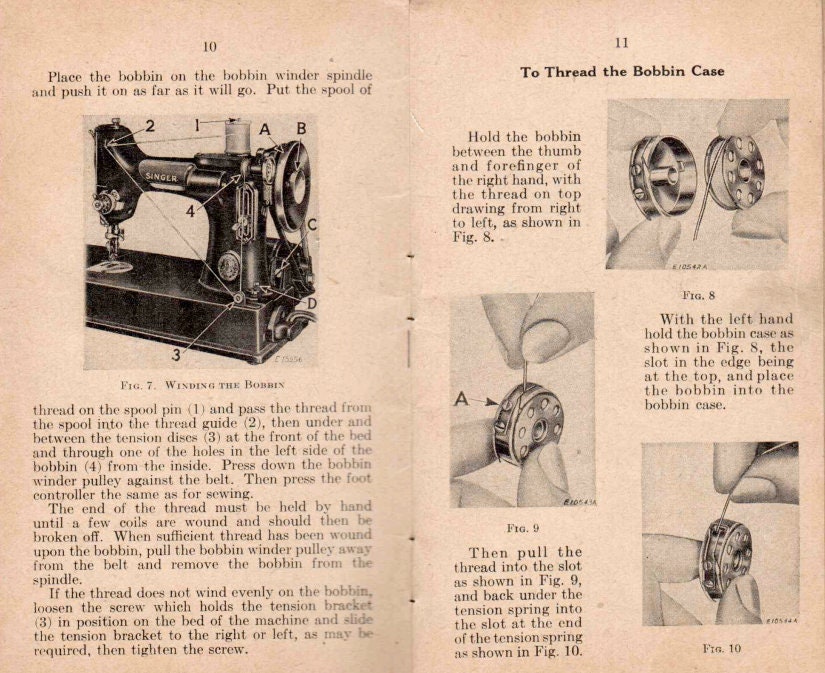 Manuel De Réglage Singer 221-1 - Pour Machines à Coudre Portables - Réimpression Neuve